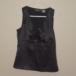 Mark Eisen's George Me Black Silky Camisole